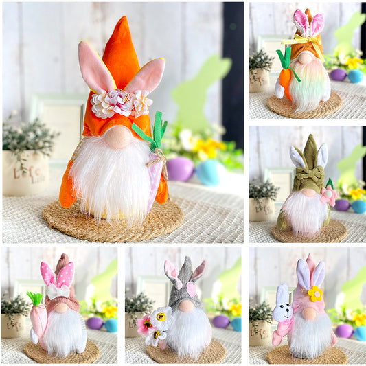 Easter Faceless Doll Decoration – Cute Bunny Doll Ornament for Spring Home Décor, Gifts & Festive Display
