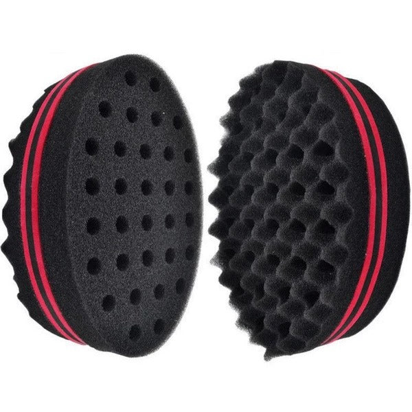Wave Sponge Hair Twist Brush | Double-Sided Curl Sponge for Twists, Coils & Afro Hair Styling UK