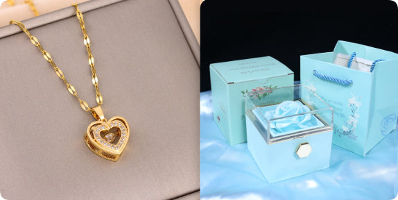 Reversible Proposal Ring Necklace Box