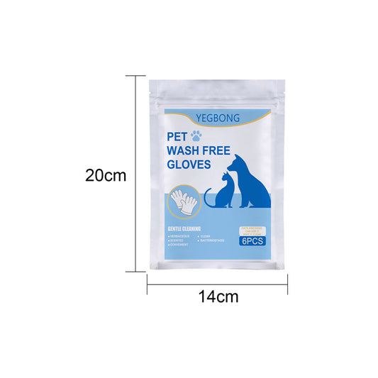 No-Rinse Pet Grooming Gloves | Non-Woven Waterless Cleaning Gloves for Cats & Dogs UK
