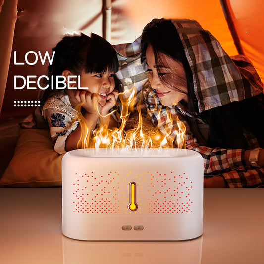 Ultrasonic Aromatherapy Diffuser – Flame Effect Humidifier with Essential Oil Mist for Home Relaxation & Decor