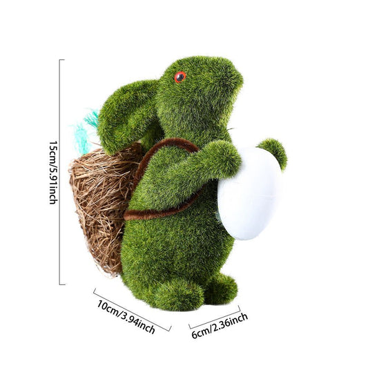 Easter Egg Flocking Rabbit Decoration – Cute Artificial Bunny Garden Ornament for Spring Home Décor, Gifts & Festive Display