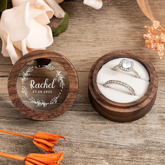 Luxury Wedding Proposal Ring Box – Elegant Ceremony Ring Holder for Engagement, Wedding & Anniversary Gifts