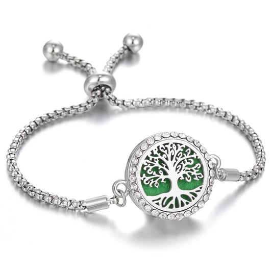 Kaleidoscope Aromatherapy Bracelet – Essential Oil Diffuser Locket Jewelry Bracelet for Women with Scent Charm