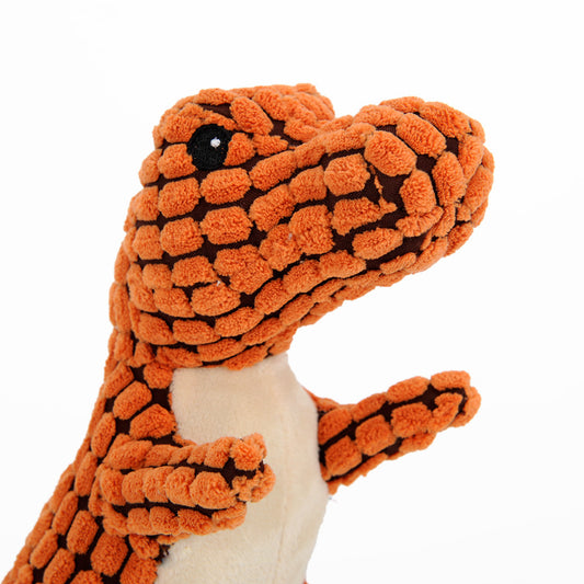 Interactive Dinosaur Dog Toy – Plush Squeaky Chew Toy for Dogs