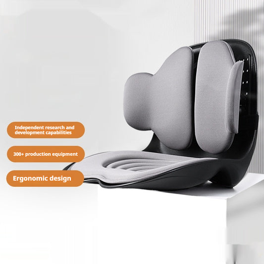 Ergonomic Lumbar Support Cushion – Memory Foam Waist & Lower Back Support Pillow for Office Chair, Car & Long Sitting