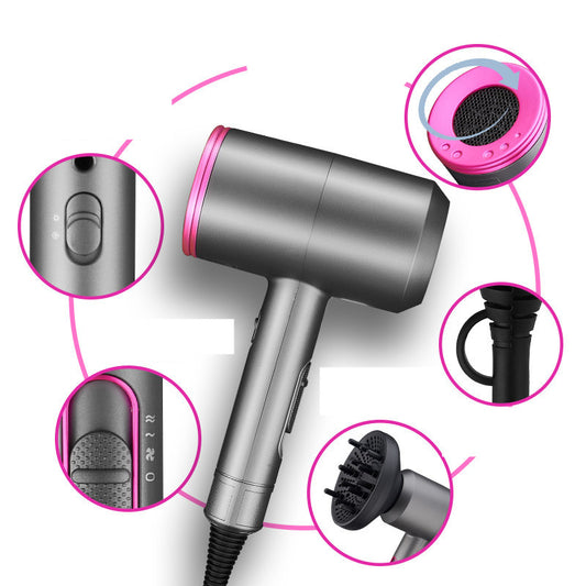 1400W Hair Dryer | Fast Dry Hair Blow Dryer with 3 Heat Settings & 2 Speed Modes (110V/220V) UK
