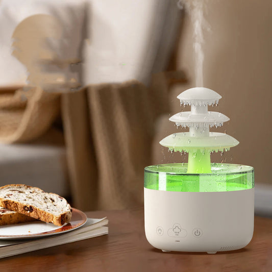 Cloud Rain Aroma Diffuser – USB Ultrasonic Humidifier with Colourful LED Light