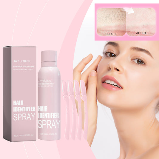 Dermaplaning Face Shaving Spray Set – Moisturizing Facial Hair Removal Spray for Smooth Skin Care & Beauty Routine