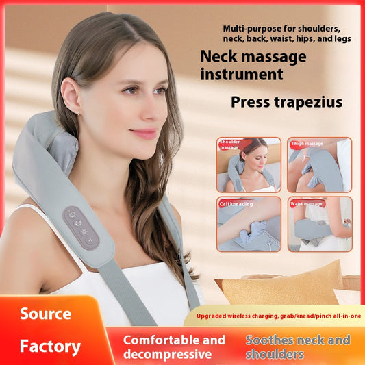 Multifunctional Neck, Back & Waist Massager – Electric Rechargeable Massage Device for Full Body Relaxation