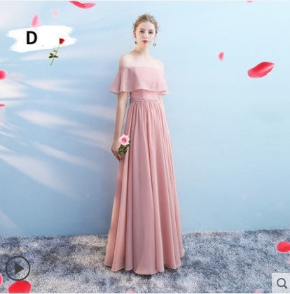 Host Dinner Bridesmaid Group Chiffon Bridesmaid Dress
