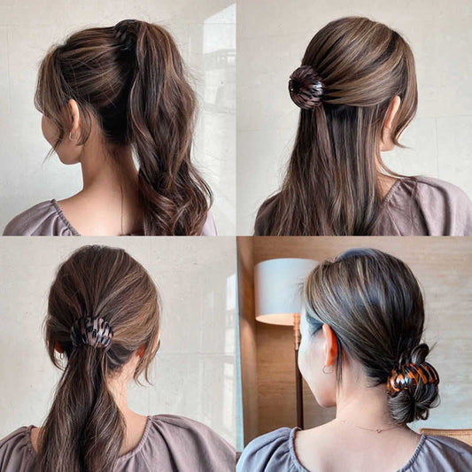 Women's Hollow Hair Loop Ponytail Maker | Easy Hair Styling Tool & Ponytail Hairpin Accessory UK