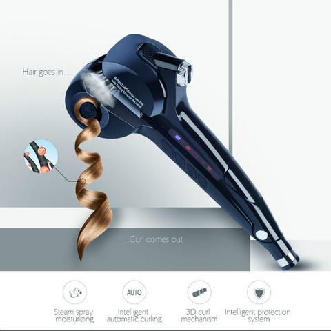 Professional Ceramic Steam Hair Curler | Digital Curling Iron & Hair Waver Styling Tool UK
