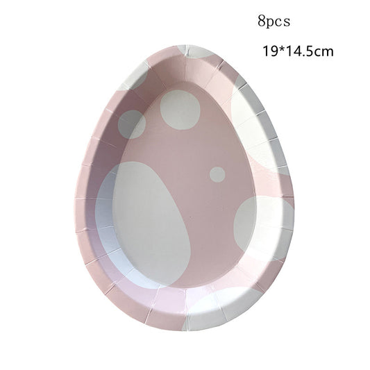 Easter Bunny Party Supplies Set – Rabbit Paper Plates & Egg Cups for Happy Easter Decorations, Parties & Gifts