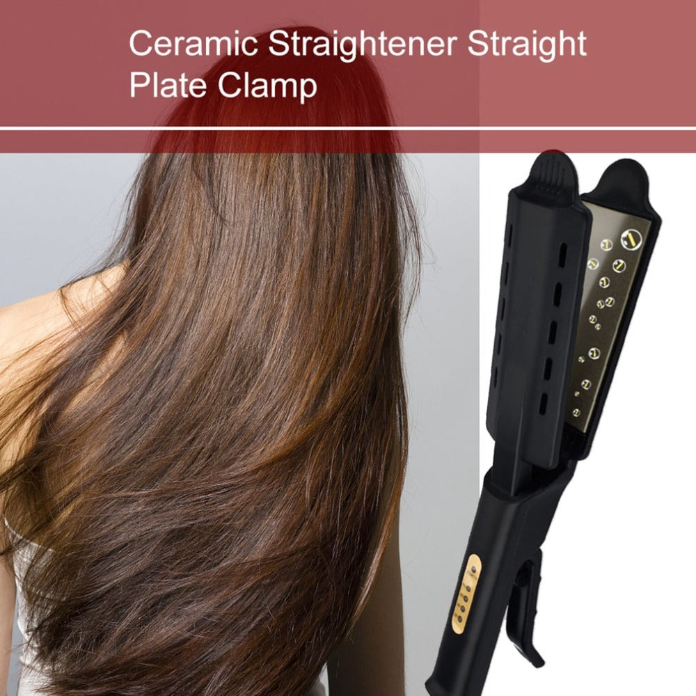 U.S. Standard Steam Hair Straightener | Anti-Scald Ceramic Steam Hair Straightening Iron for Smooth Hair UK