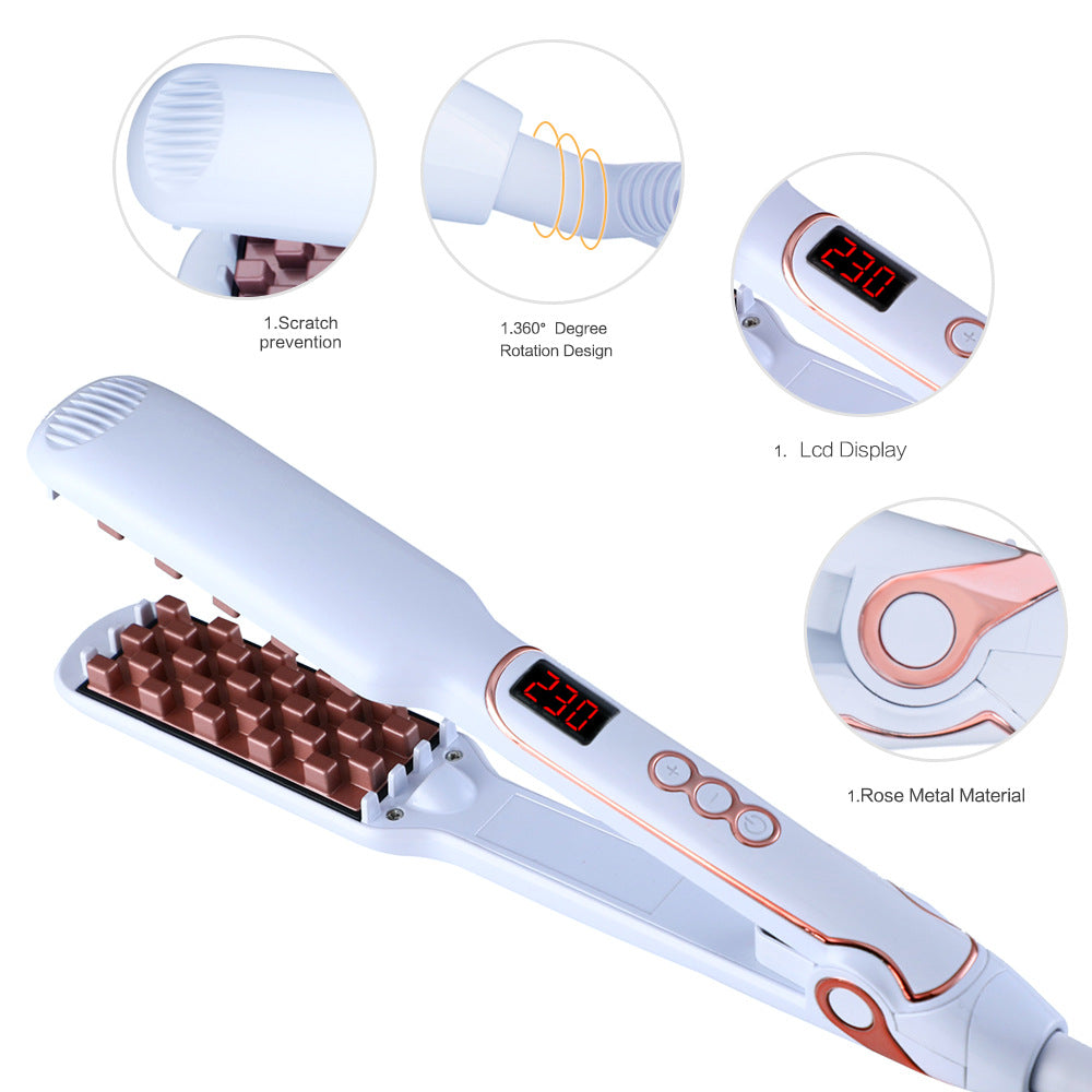 Hair Straightening Styling Comb | Professional Hairdressing Fluffy Hair Straightener Brush for Smooth Hair UK