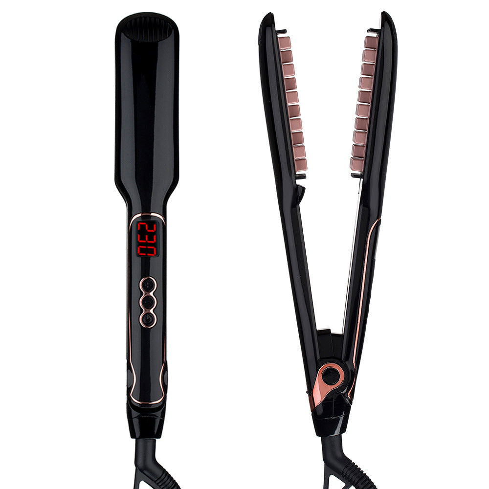 Hair Straightening Styling Comb | Professional Hairdressing Fluffy Hair Straightener Brush for Smooth Hair UK