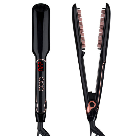 Hair Straightening Styling Comb | Professional Hairdressing Fluffy Hair Straightener Brush for Smooth Hair UK