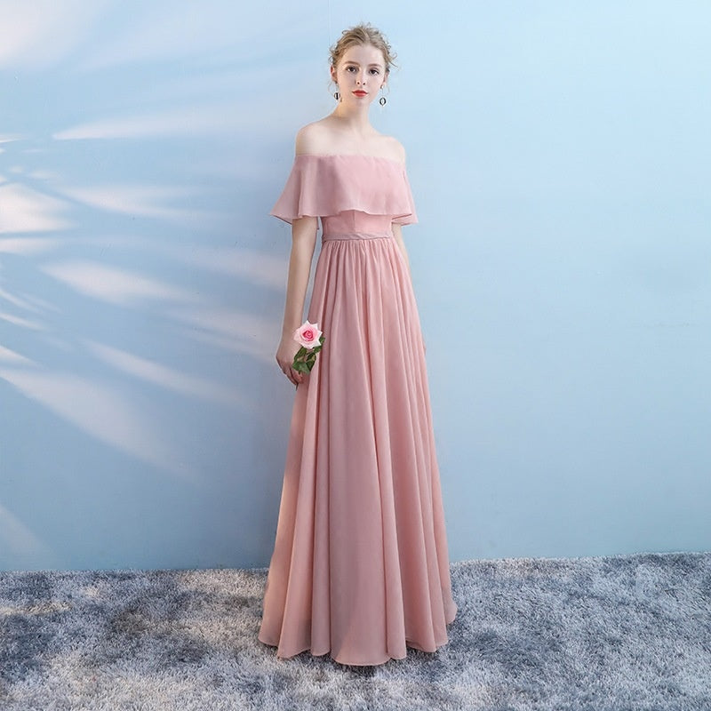 Host Dinner Bridesmaid Group Chiffon Bridesmaid Dress