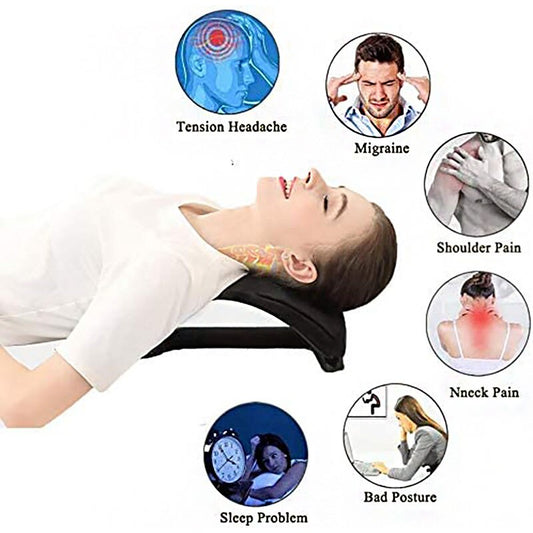 Neck Massage & Posture Support Pillow – Ergonomic Cervical Neck Support with Acupressure Design for Daily Relaxation