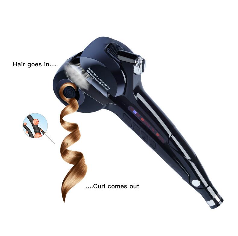 Professional Ceramic Steam Hair Curler | Digital Curling Iron & Hair Waver Styling Tool UK