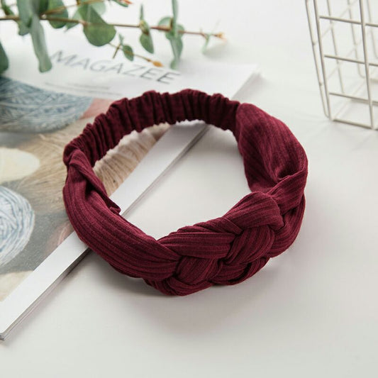 Knitted Chinese Knot Hair Band – Stylish Fabric Headband for Women, Elegant Hair Accessory & Everyday Fashion