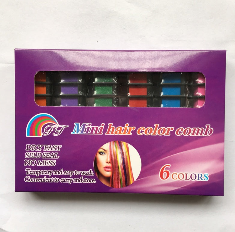 Temporary Mini Disposable Hair Color Mascara Crayon Chalk with Brush | Washable Instant Hair Dye for All Hair Types UK