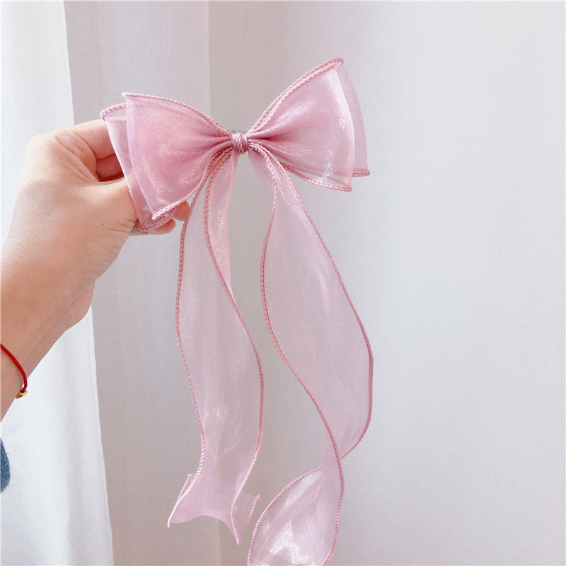 Children's Bow Hairpin, Antique Streamer, Hair Accessories