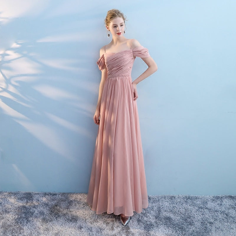 Host Dinner Bridesmaid Group Chiffon Bridesmaid Dress