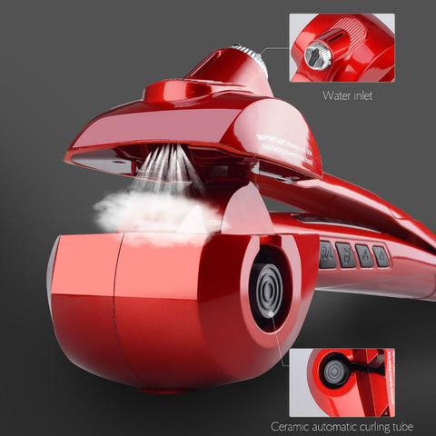 Professional Ceramic Steam Hair Curler | Digital Curling Iron & Hair Waver Styling Tool UK