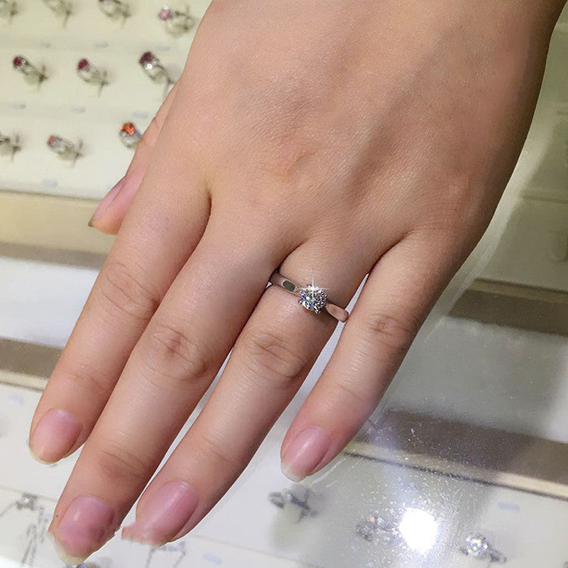 Four Prong Proposal Engagement Female Ring