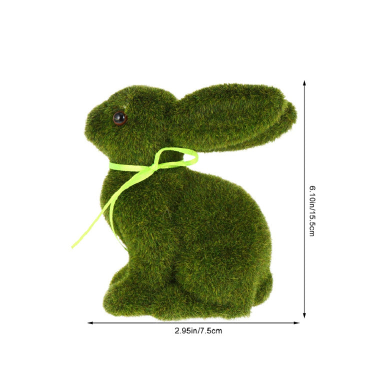 Easter Egg Gift Simulation Flocking Rabbit Garden Decoration Ornaments