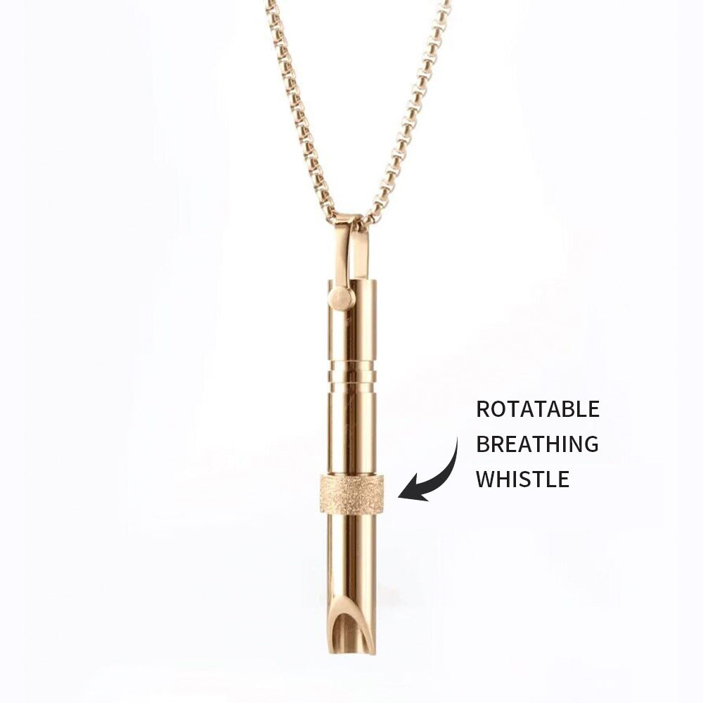 Couple Stainless Steel Mindfulness Necklace For Women Men Anxiety Relief Pendant Stress Panic Attack Relief Meditation