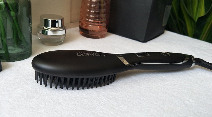 Ceramic Hair Straightening Brush | Electric Heated Hair Straightener Brush for Smooth & Frizz-Free Hair UK