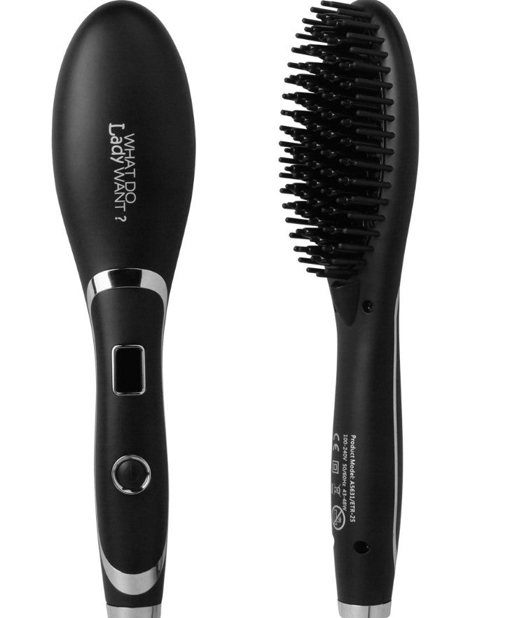 Ceramic Hair Straightening Brush | Electric Heated Hair Straightener Brush for Smooth & Frizz-Free Hair UK