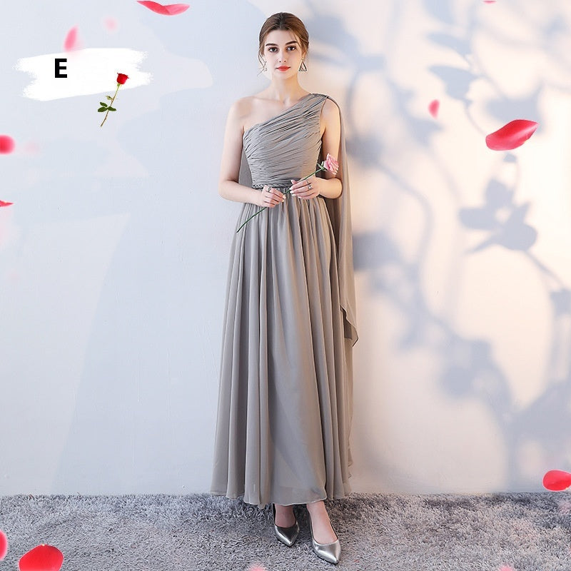 Host Dinner Bridesmaid Group Chiffon Bridesmaid Dress