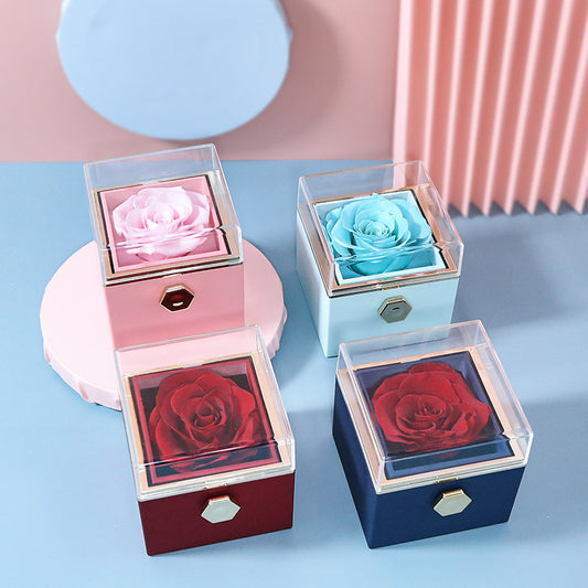 Reversible Proposal Ring & Necklace Gift Box – Luxury Velvet Jewellery Box for Engagement, Wedding & Anniversary Gifts