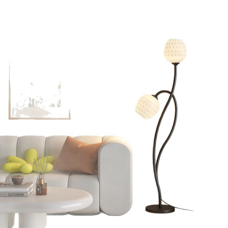 Floor Lamp By The Living Room Sofa For Ambient Lighting And Decorative Flair