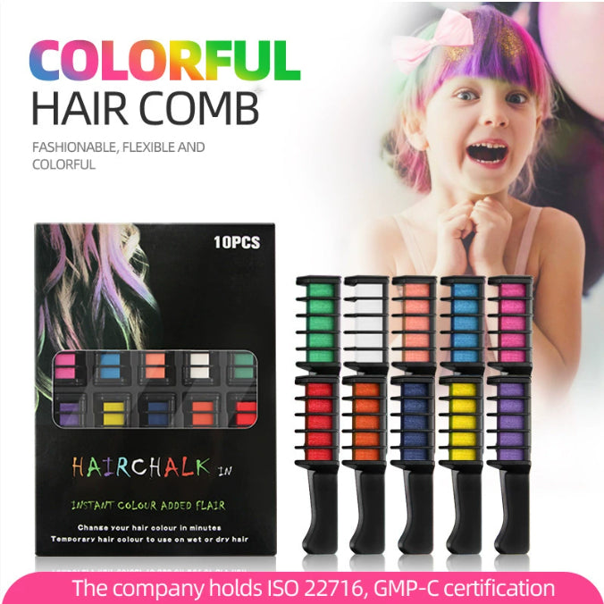 Temporary Mini Disposable Hair Color Mascara Crayon Chalk with Brush | Washable Instant Hair Dye for All Hair Types UK
