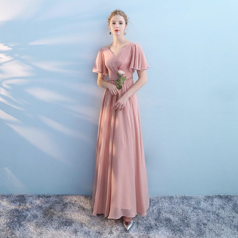 Host Dinner Bridesmaid Group Chiffon Bridesmaid Dress