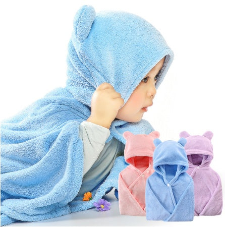 Cotton Baby Care Hooded Bath Towel | Soft Absorbent Hooded Baby Towel for Newborns & Toddlers UK