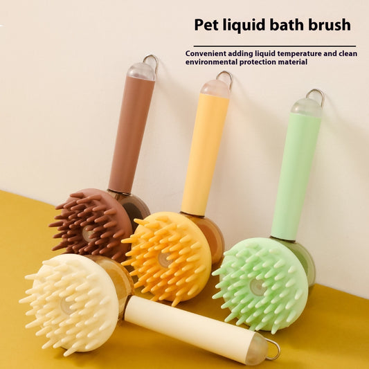 3-in-1 Pet Bath Brush for Dogs & Cats | Shampoo Massage Brush, Deshedding Comb & Foaming Grooming Tool UK