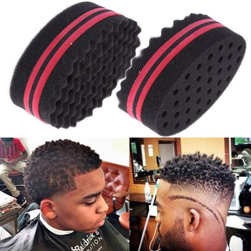 Wave Sponge Hair Twist Brush | Double-Sided Curl Sponge for Twists, Coils & Afro Hair Styling UK