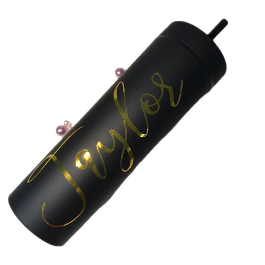 Personalised Name Tumbler Cup – Custom Bridesmaid Gift Mug with Straw for Weddings, Bridal Parties & Everyday Use