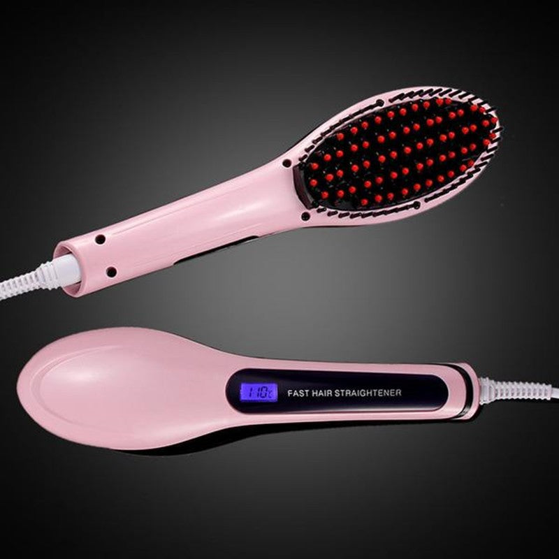Paddle Brush Hair Straightener | Electric Heated Hair Straightening Brush for Smooth & Frizz-Free Hair UK