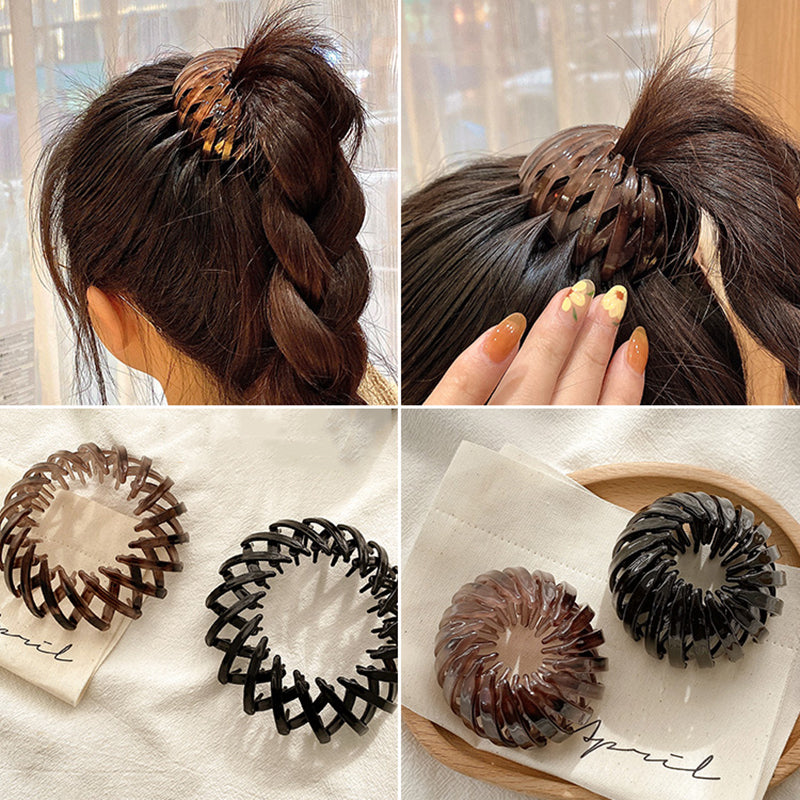 Women's Hollow Hair Loop Ponytail Maker | Easy Hair Styling Tool & Ponytail Hairpin Accessory UK