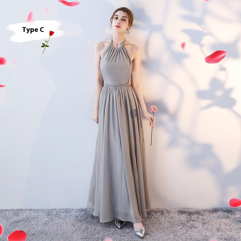 Host Dinner Bridesmaid Group Chiffon Bridesmaid Dress