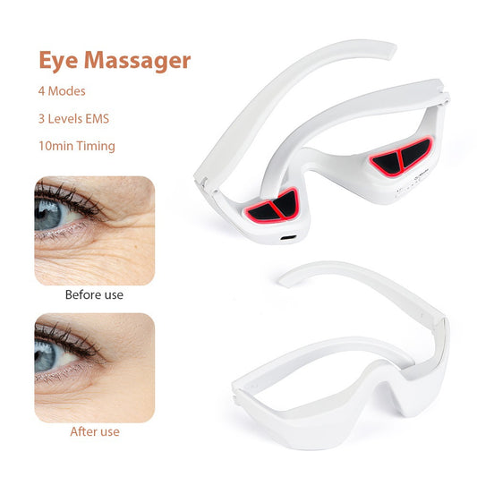 Eye Massager Glasses – Rechargeable Eye Massage Device for Relaxation & Reducing Eye Fatigue