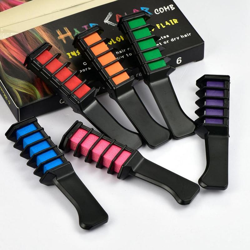 Temporary Mini Disposable Hair Color Mascara Crayon Chalk with Brush | Washable Instant Hair Dye for All Hair Types UK