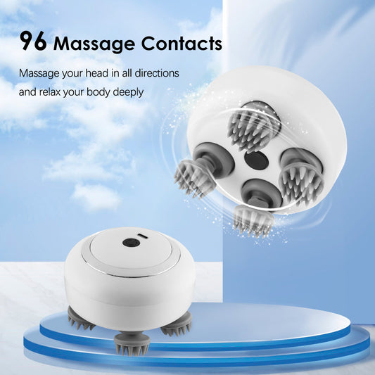 Rechargeable 3-Speed Infrared Scalp Head Massager – Electric Hair & Scalp Relaxation Massager